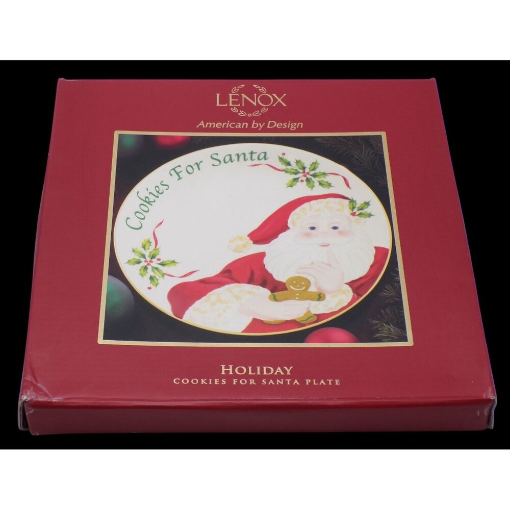 Lenox American by Design Holiday "Cookies for Santa" Porcelain 9" Plate NIB